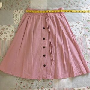 Pink A line elastic waist skirt Medium